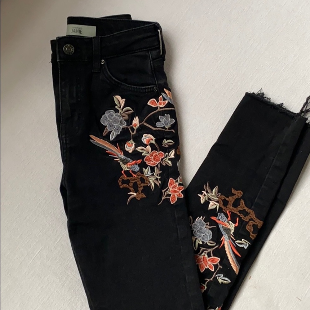Limited Edition Floral Embroidered Jamie Jeans
